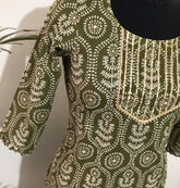 Green cotton kurti